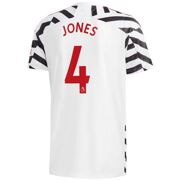 Camiseta Manchester United NO.4 Jones 3ª 2020-2021 Blanco